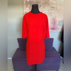 Zara Red Wide Cape Sleeved Mini Dress‎ Size XS